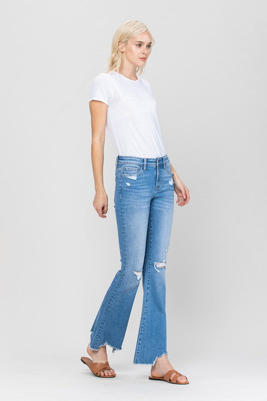 Mid-Rise Flare with Hem Detail