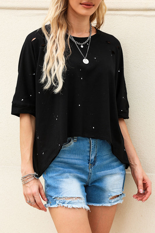 Black Distressed Shirt